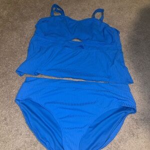 Time and Tru Vibrant Blue Bikini Set
